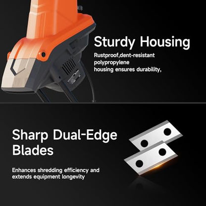 AIVOLT 15A Electric Wood Chipper Shredder Mulcher 21:1 Reduction Ratio - size: Standard