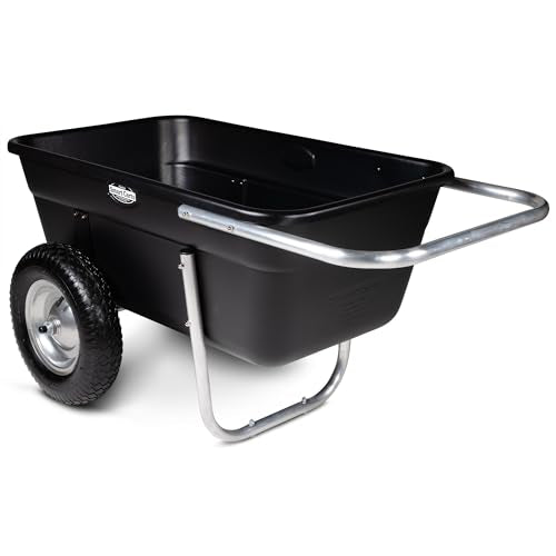 Premium Yard Cart - Strong, Lightweight, and Perfectly Balanced (16" Flat Free Wheels)