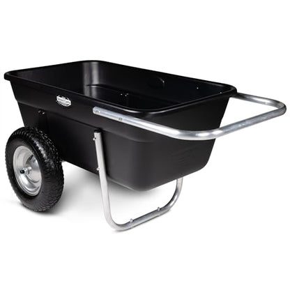 Premium Yard Cart - Strong, Lightweight, and Perfectly Balanced (16" Flat Free Wheels)