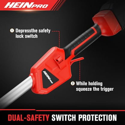 HEINPRO Cordless Weed Wacker Compatible with Milwaukee M18 Battery - size: 16-INCH