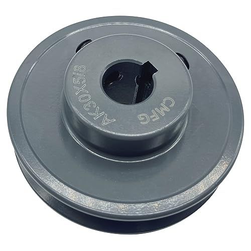 AK30-5/8 V Belt Pulley, 3.05 inch OD 5/8 Inch Bore, Cast Iron Material, AK Single Groove Mechanical v-Belt Pulleys for "4L" or "A" or "3L" Belts - size: 3.05 inch OD, 5/8 Inch Bore, style: 1 Groove