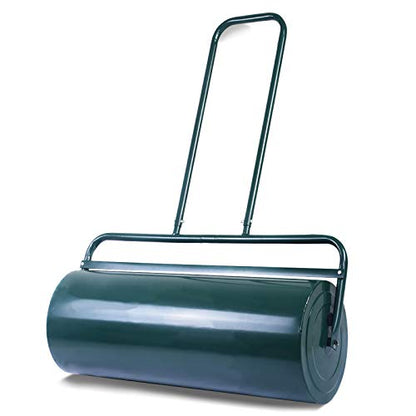S AFSTAR Lawn Roller, Push Tow Behind Sod Roller with U Shaped Handle, Water and Sand Filled Garden Drum Roller for Planting, Seeding, Eliminating Turf Damage (13 by 24-inch/ 13 Gal) - color: Green, size: 13 by 24-inch/ 13 Gal