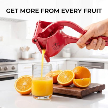 Zulay Kitchen Manual Fruit Juicer - color: Red