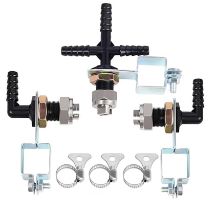 Spray Boom Repair Kit with 8001-VS Tips, 3/8" Nozzle Body Elbows & Cross, Tip Screens, Nozzle Caps & Nuts, 1" Boom Clamps, Hose Clamps – Sprayer Parts for 3-Tip Boom Repair