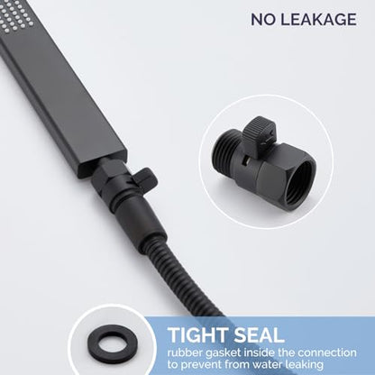 Angle Simple Shower Valve, Water Flow Control Shut Off Valve, Matte Black - color: Matte Black
