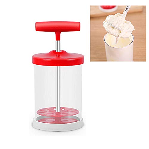 Manual DIY Whipping Cream Dispenser - ABS+Silicone, Universal-Mixer With Non-Slip Silicone Grip, 17 Ounce, 8 x 3.14 Inches