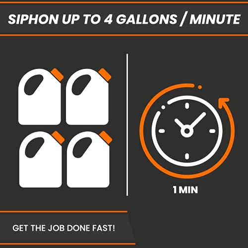 GasTapper Deluxe Siphon Pump for Gas, Diesel & Water - 8' Hose, 4 Gls/Min - style: SiphonPro Deluxe