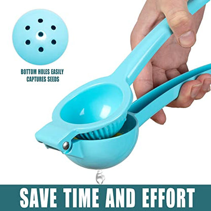 Y-ME Manual Juicer Citrus Lemon Squeezer, Fruit Juicer Lime Press Metal, Professional Hand Juicer Kitchen Tool(Skyblue） - color: Skyblue