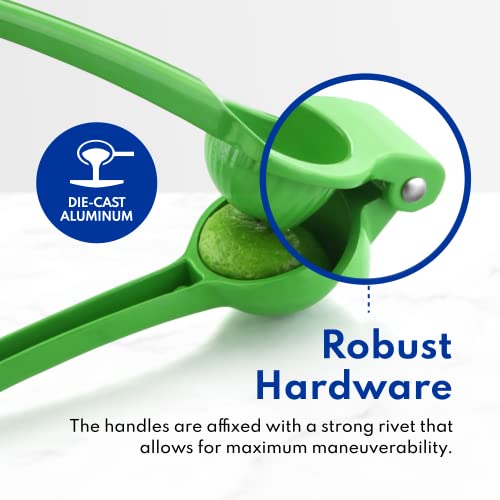 New Star Foodservice Lime Squeezer, Commercial Restaurant Grade Enameled Aluminum Citrus Press, Manual Hand Juicer for Limes, Lemons, and Small Citrus, Green - color: Green