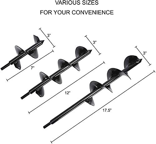 ERYTLLY Bulb Planter, Auger Spiral, Garden Planter Tool 3 x 7 inch,Rapid Umbrella Hole Digger for Planting Bulb Seedlings Bedding Tulips, and Digging Weeds Roots - size: 3*7 inch