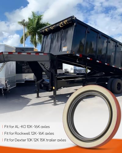 Oil Seal 010-056-00 Fit for Dexter 10K 12K 15K trailer axles, for AL-KO 10K-16K axles, Replace 568217 091023 ID 3.125" x OD 4.50" Trailer Axle Bearing Seal 4PCS - size: 4PCS