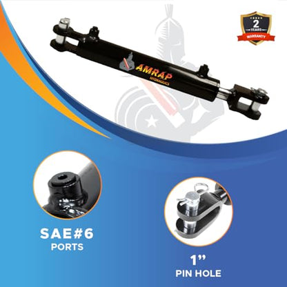 2x18 Hydraulic Cylinder - 2" Bore 18" Stroke Double Acting Welded Clevis Hydraulic Cylinder 3000 PSI Retracted: 28.25", Extended: 46.25", SAE #6 - size: 2x18-SAE