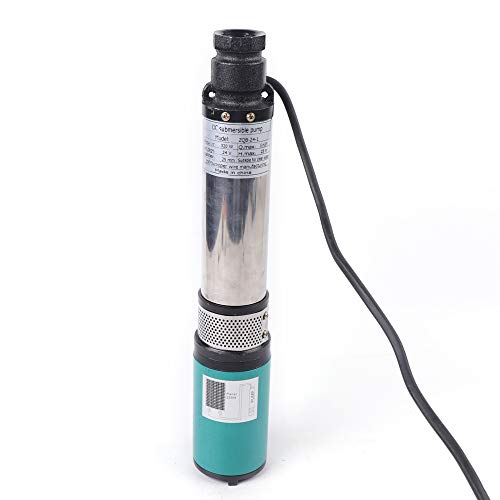 Electric Deep Well Solar Submersible Water Pump DC 24V 320W Farm Ranch Submersible Deep Bore Well Water Pump Pure Copper Motor 5000RPM 22 GPM Large Flow 82ft High Lift (24V 320W) - color: 24v 320w