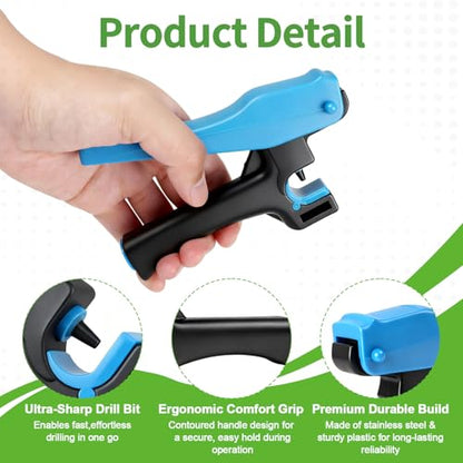 RedChili 3PCS Drip Irrigation Hole Punch Tubing Cutter Tool, 2 in 1 Hole Punch & Tubing Cutter Set Drip Line Hole Puncher Tool for 1/4 Inch Barbed Fitting Insertion for Garden Drip Tubing System - size: 3Pcs Punch Tool Sets