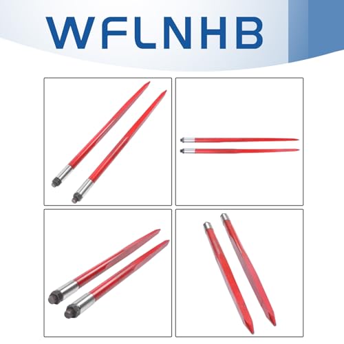 WFLNHB 2 Pcs Hay Spear 43" 3000 lbs Capacity with Hex Nut Sleeve
