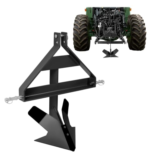 Wutist 3 Point Middle Buster Plow Compatible with Category 1 Three-Point Quick Hitch Tractors Furrowing Plow Lawn Ditch Buster Steel - color: Black
