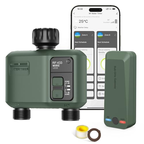 WiFi Water Timer 2 Zone for Garden Hose - size: 2 Outlet