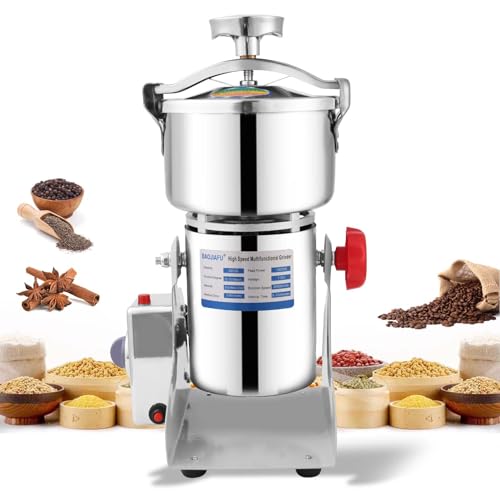 800g Electric Grain Mill 36000r/min High-speed Grain Mill 1800W Superfine Powder Grinder Dry Grinder Machine 270° swingable Dry Material Grinding Machine 304 Stainless Steel herb grinder - size: 800g