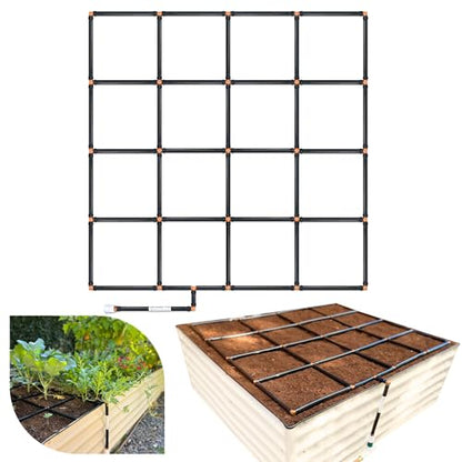 Garden Grid 4x4 | Raised Bed Watering System for Garden | Pre-Assembled - size: 4x4, style: Standard