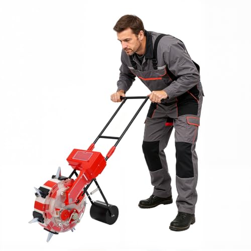 Hand-Push Seeder Portable Walk-Behind Maize Soybean Planter - size: 7 Nozzles