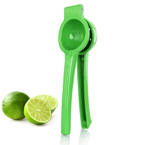 New Star Foodservice Lime Squeezer, Commercial Restaurant Grade Enameled Aluminum Citrus Press, Manual Hand Juicer for Limes, Lemons, and Small Citrus, Green - color: Green
