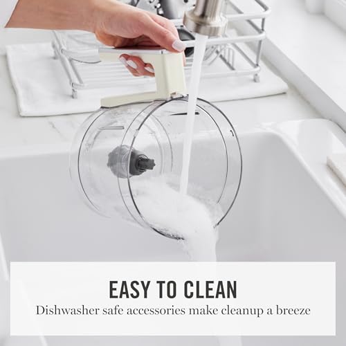 Martha Stewart 10 Cup Food Processor & Electric Chopper, One Touch Pulse - color: Linen Cream