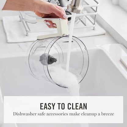 Martha Stewart 10 Cup Food Processor & Electric Chopper, One Touch Pulse - color: Linen Cream