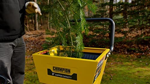 Champion Power Equipment 3-Inch Portable Chipper-Shredder with Collection Bag