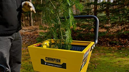Champion Power Equipment 3-Inch Portable Chipper-Shredder with Collection Bag