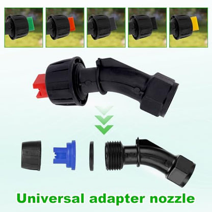 2pcs 110°Flat Fan Garden Spray Nozzles with 14pcs 7 Sizes 0.1-0.6mm Tips