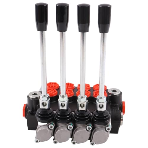Solarhome 4 Spool 11GPM Hydraulic Directional Control Valve Double Acting Cylinder BSPP 17MPa Open