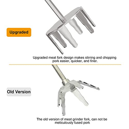 Outspark 3 Inch Stainless Steel Pork Puller Used with Standard Hand Drill,Pork Shredder Drill Attachment