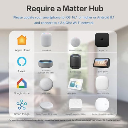 Jinvoo Matter Smart Water Valve, Matter Valve, Electric Smart Valvee, Automatic Ball Valvee Watering Timer, Sprinkler Controller, for Applee Home, Alexa, Google, SmartThingss, Requires Matter Hub