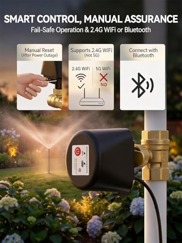 Smart Wifi Water Valve, Motorized Ball Valve, App Comtrol, Brass - size: 1 Inch