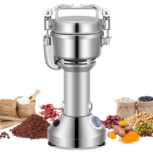 LEEVOT Grain Mill 150g Commercial Spice Grinder Electric 650W Stainless Steel Pulverizer Dry Grinder for Grinding Wheat, Oats, Corn, Pepper, and Coffee Beans – Grinders for Kitchen. - size: 150G