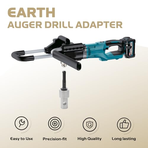 Earth Auger Drill Adapter for 1/2" SDS Plus Corded Cordless Drill