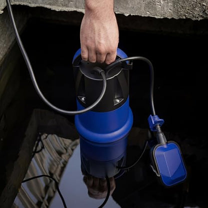 Prostormer 1HP 3700GPH Submersible Sump Pump with Automatic Float Switch - color: Blue