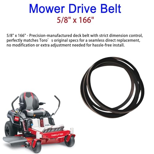 133-7075 Lawn Mower Tractor Deck Belt 5/8" x 166" Replacement for 126-7731