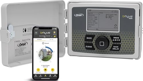 Orbit B-hyve Smart Indoor/Outdoor Sprinkler Controller - 12-Zone - App Controlled Smart Controller with Custom Irrigation Schedules - Weatherproof Multi-Zone Sprinkler System - 57950 - size: 12-Zone
