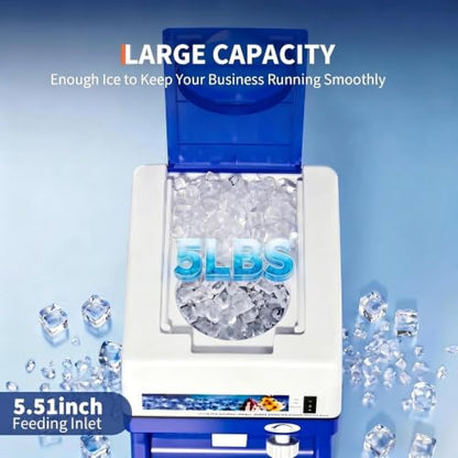 Commercial Shaved Ice Maker, 300Lbs/H Electric Ice Shaver with 5L Hopper