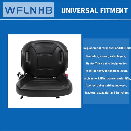 WFLNHB Universal Forklift Seat with Retractable Seat Belt Switch