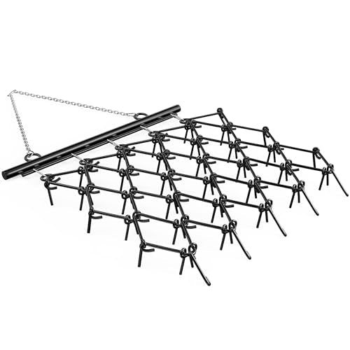 YITAMOTOR Heavy Duty 5FT x 4.5FT Chain Harrow, Drag Harrow with 1/2" Tines | for ATV, UTV, Tractors for Soil Leveling, Pastures, Seeding, Breaking up Soil - size: 5FTx4.5FT