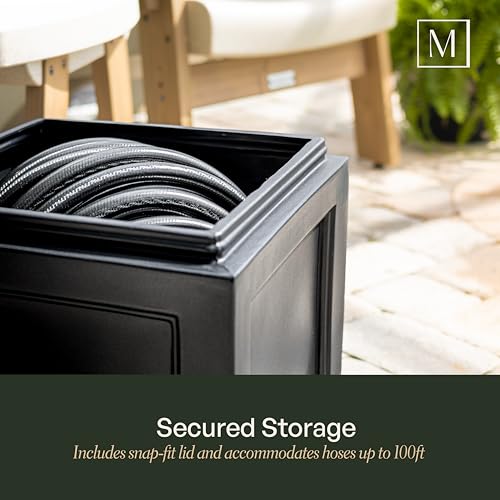 Mayne Inc 5858-W Fairfield Garden Hose White Storage Bin - color: White