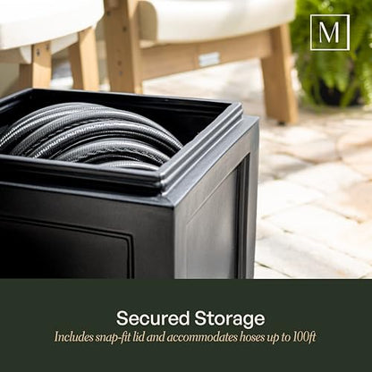 Mayne Inc 5858-W Fairfield Garden Hose White Storage Bin - color: White