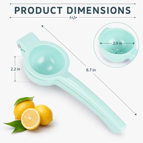 Manual Juicer Citrus Lemon Squeezer, Fruit Juicer Lime Press Metal, Professional Hand Juicer Kitchen Tool - color: Seafoam