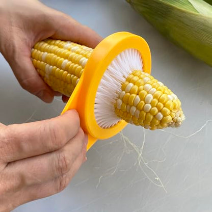 R&M Corn De-Silking Brush – Easy Corn Silk Remover with Stiff Bristles, Handheld Vegetable Cleaning Tool for Fresh Corn on the Cob