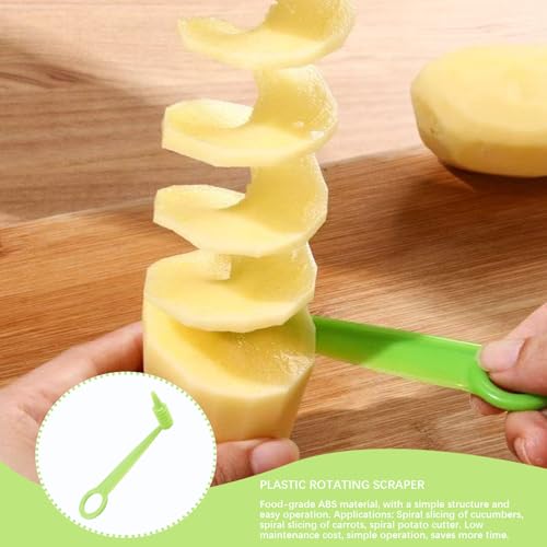 2pcs Potato Spiral Cutter Stainless Steel Plastic Spiral Cutter Knives