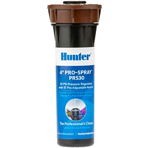 Hunter PRS30 4 in. Pop-Up Lawn Sprinkler Head, 30 PSI, Adjustable 15 ft