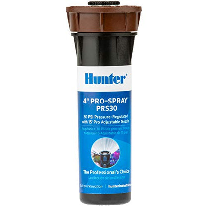 Hunter PRS30 4 in. Pop-Up Lawn Sprinkler Head, 30 PSI, Adjustable 15 ft