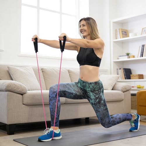 RitFit Single Resistance Bands with Handles Door Anchor for Home Gym - size: 1-5lbs